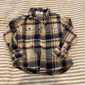 Old Navy Boys plaid button up shirt XS (4-5)